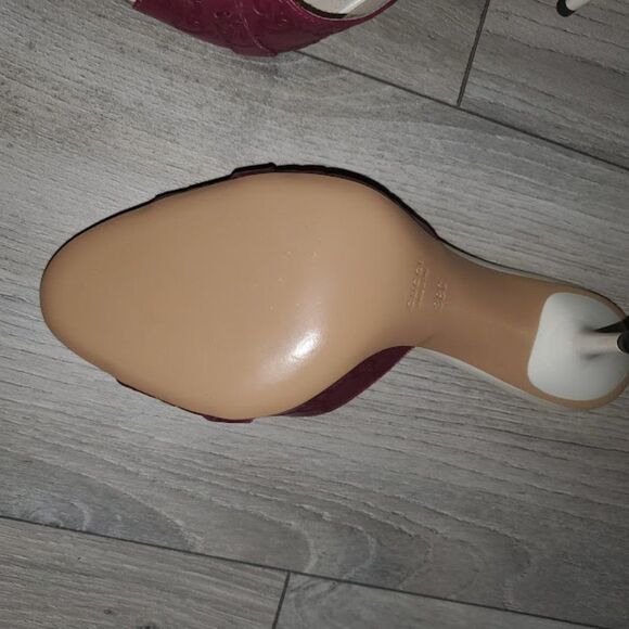 GUCCI Women's Purple Guccissima Leather Open-Toe Horsebit Mules Size 38C - Picture 9 of 14